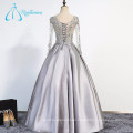 2017 Elegante Formal Sequined rebordear Crystal Lace Prom Dress